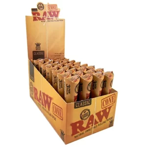 RAW Cone Classic with 3 Cones Per Pack at Lalaland Smoke & Vape in Lancaster and Weatherford TX