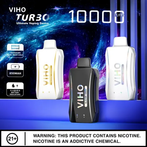 Viho Turbo 10000 Puffs 5-Pack Disposable Vape at Lalaland Smoke & Vape in Lancaster and Weatherford TX